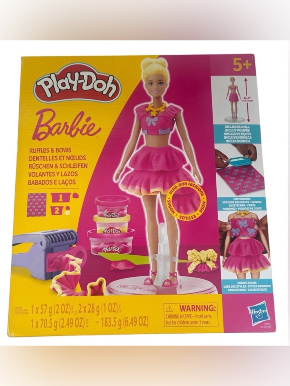BARBIE PLAY DOH SET RUFFLES & BOWS NEW HASBRO